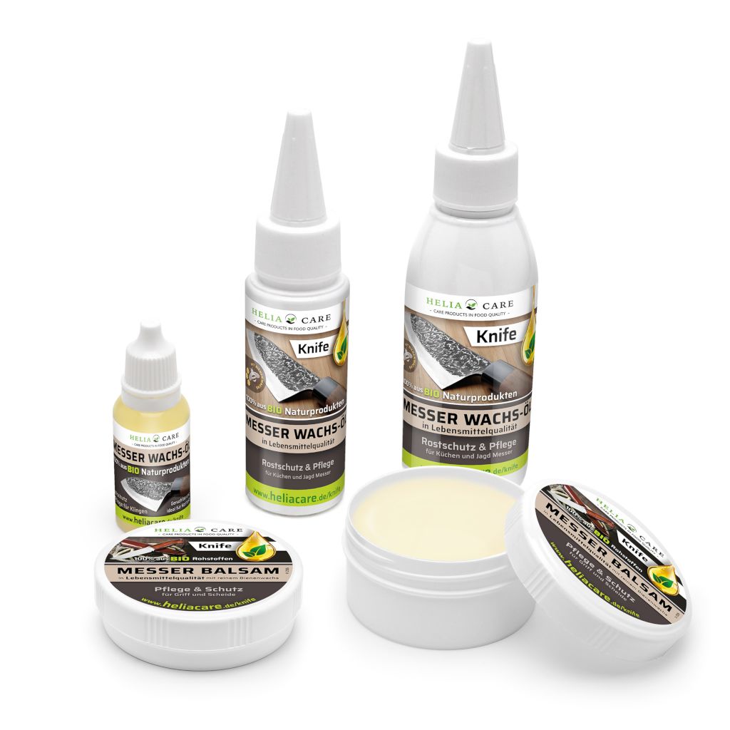 KNIFE: Messer Pflegeset für Klinge, Griff & Scheide (BIO)