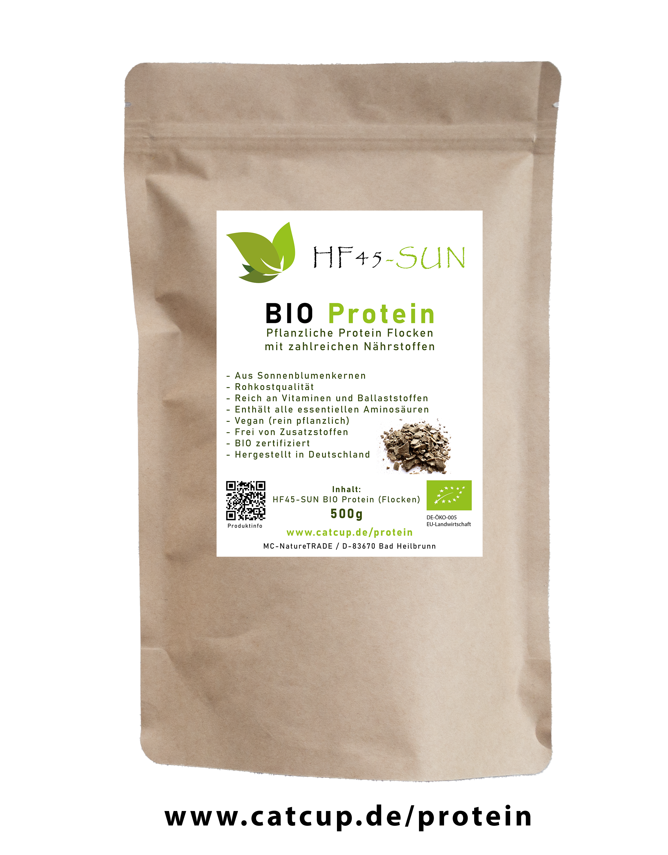 HF45-SUN pflanzliches BIO Protein NEUTRAL - (FLOCKEN)