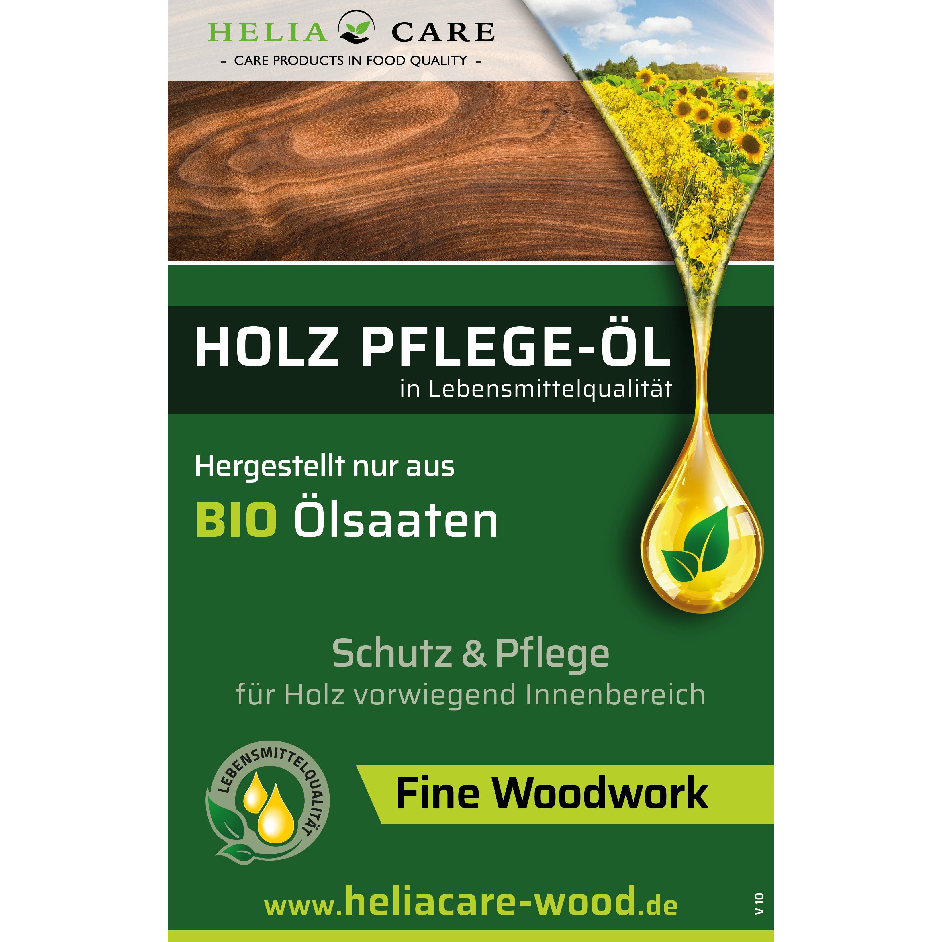 HeliaCARE Holz & Möbel - Öl "Fine Woodwork"